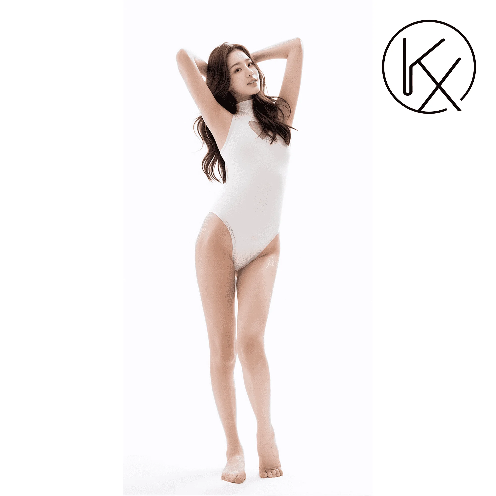 kaixiggmm Heart-cut Japanese-style uniform swimsuit with cute heart-shaped cutouts, Jk schoolgirl-style one-piece suit
