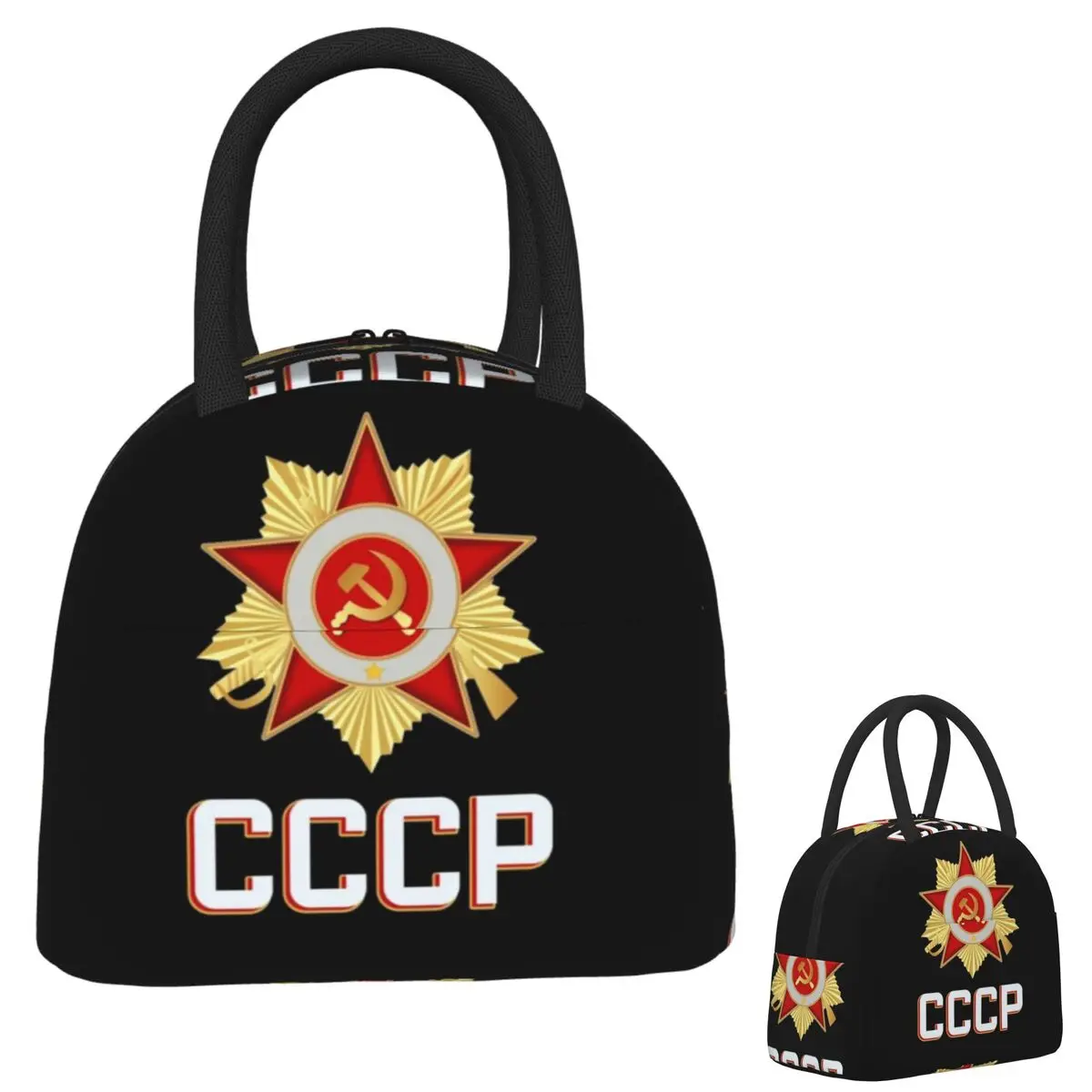 

CCCP Star-Soviet-Union USSR Insulated Lunch Bag for Women Children Leakproof Food Boxes Thermal Lunch Box Tote