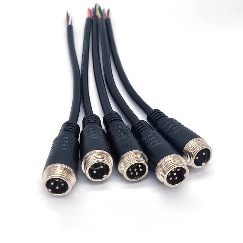 5/20/100PCS 12mm-2/3/4/5/6 Pin Extension Connector Cable GX12 Male Female Plug with Wire AerialTensile Special Plugs