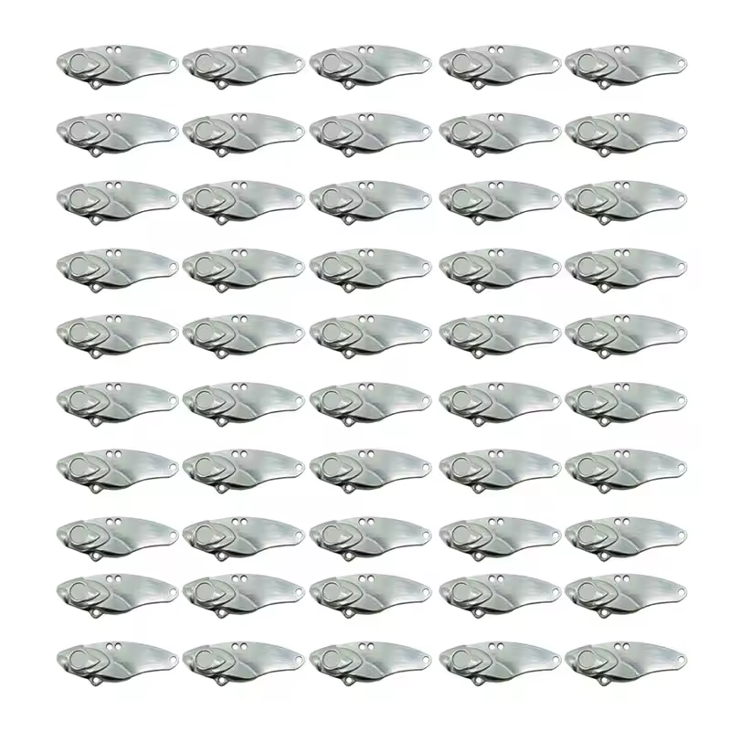 AS 50pcs Unpainted VIB Bait Fishing Spoon Lures Metal Lure Jig 5g10g15g20g Paillette Artificial Pesca Leurre Fishing Tackle