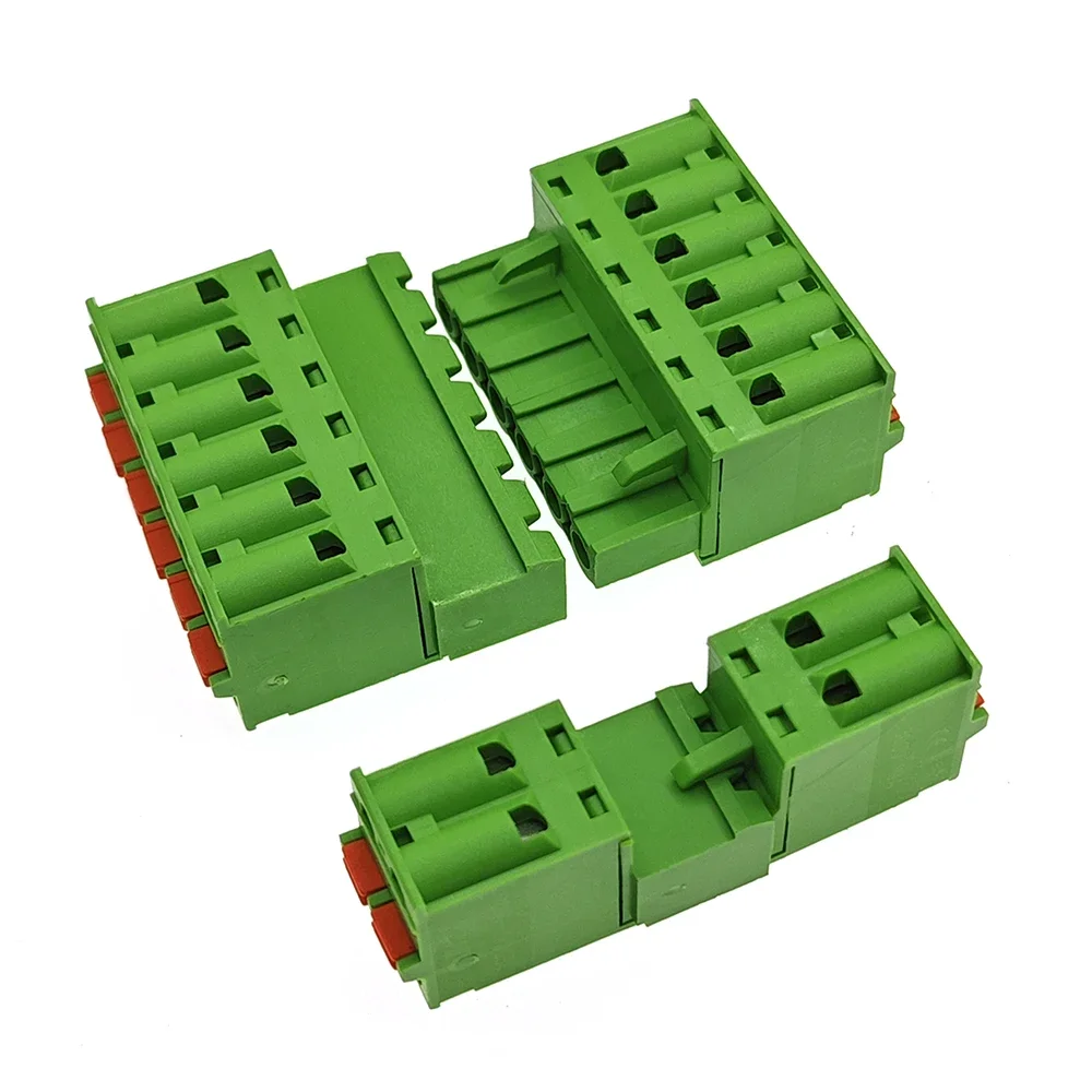 10pcs 5.08mm Terminal Block Weld-free Screw-free 2edg 5.08 Spring-press Plug-in Male Female Connector 2p 3p 4p 5p 6p 7p 8p