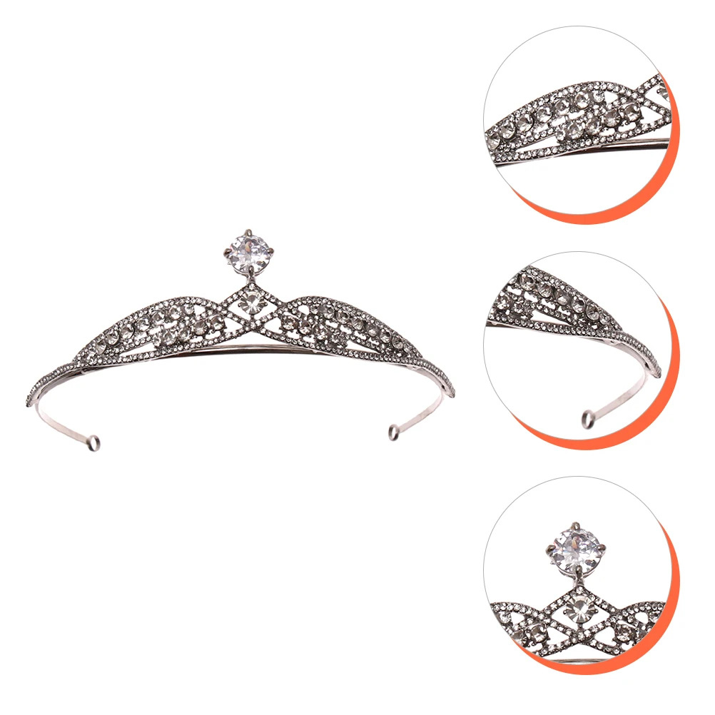 

Rhinestone Crown Bridal Tiara H crafted Alloy Headpiece for Wedding Banquet Party Elegant Accessories Delicate Design Luxury
