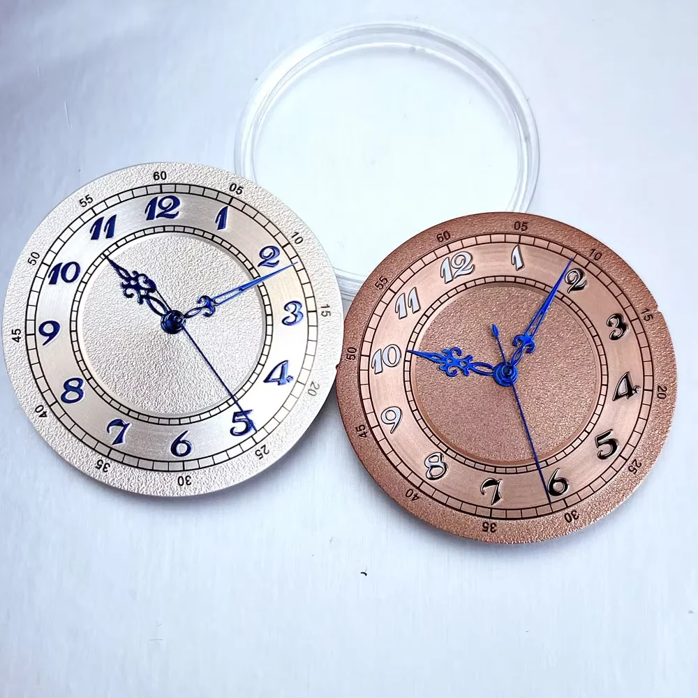 

Tandorio новый матовый 33,5 мм белый розовый синий стрелки часов с арабскими цифрами мужские часы корпус для NH35 NH36 NH38 ETA2824 PT5000 механизм