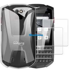 Soft Case + 2 Pack Tempered Glass Screen Protectors for Unihertz Titan Pocket Full-Body Protection