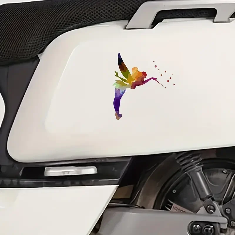 Multi-Surface Watercolor Fairy PVC Decals - Durable Adhesive Tinkerbell Stickers for Laptops, Water Bottles, Vehicles, Home Deco