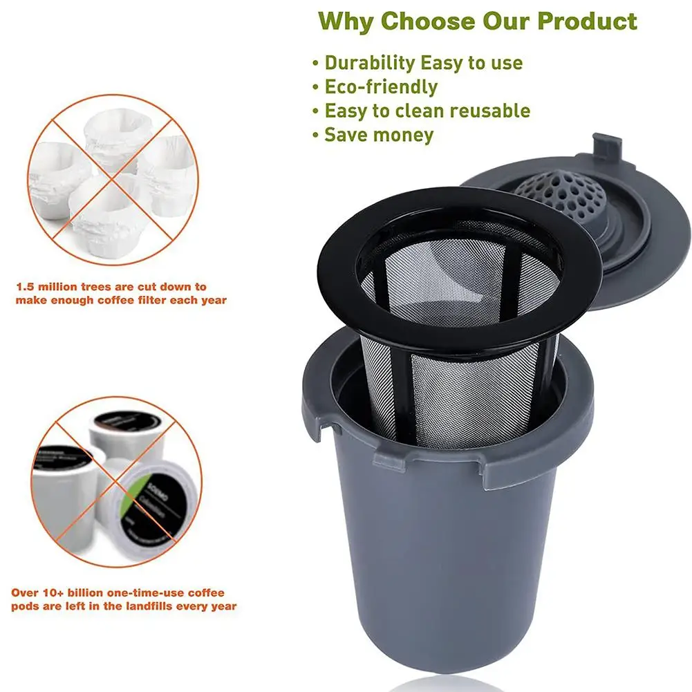 Coffee Filter My Reusable Coffee Filter Cup For Cuisinart SS-RFC Single Cup Coffee Maker Food Grade Stainless Steel Filter Mesh