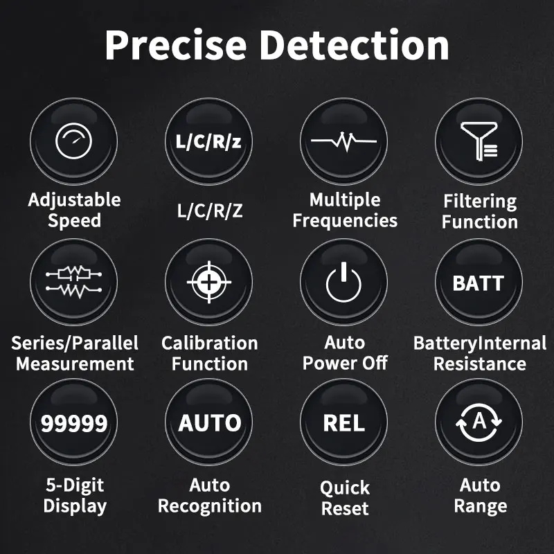 ZOYI DQ02 High Precision Digital LCR/ESR Bridge Battery Internal Resistance Tester for R C L Electronic Component Parameters