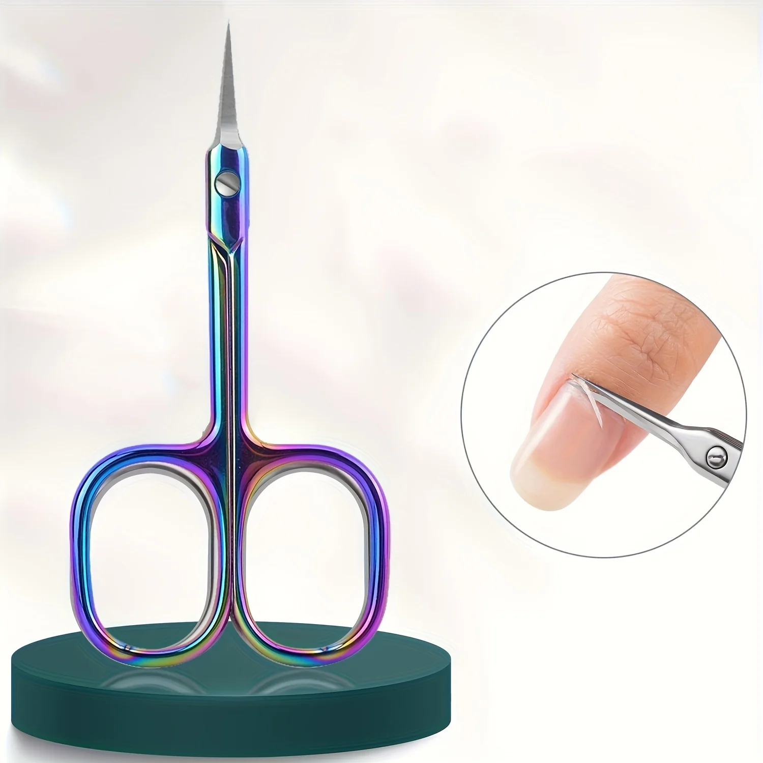 

Маникюрные ножницы из нержавеющей стали, красивые ножницы для макияжа, триммер для ресниц, ногти, брови, нос, волосы, ресницы, триммер для кутикулы