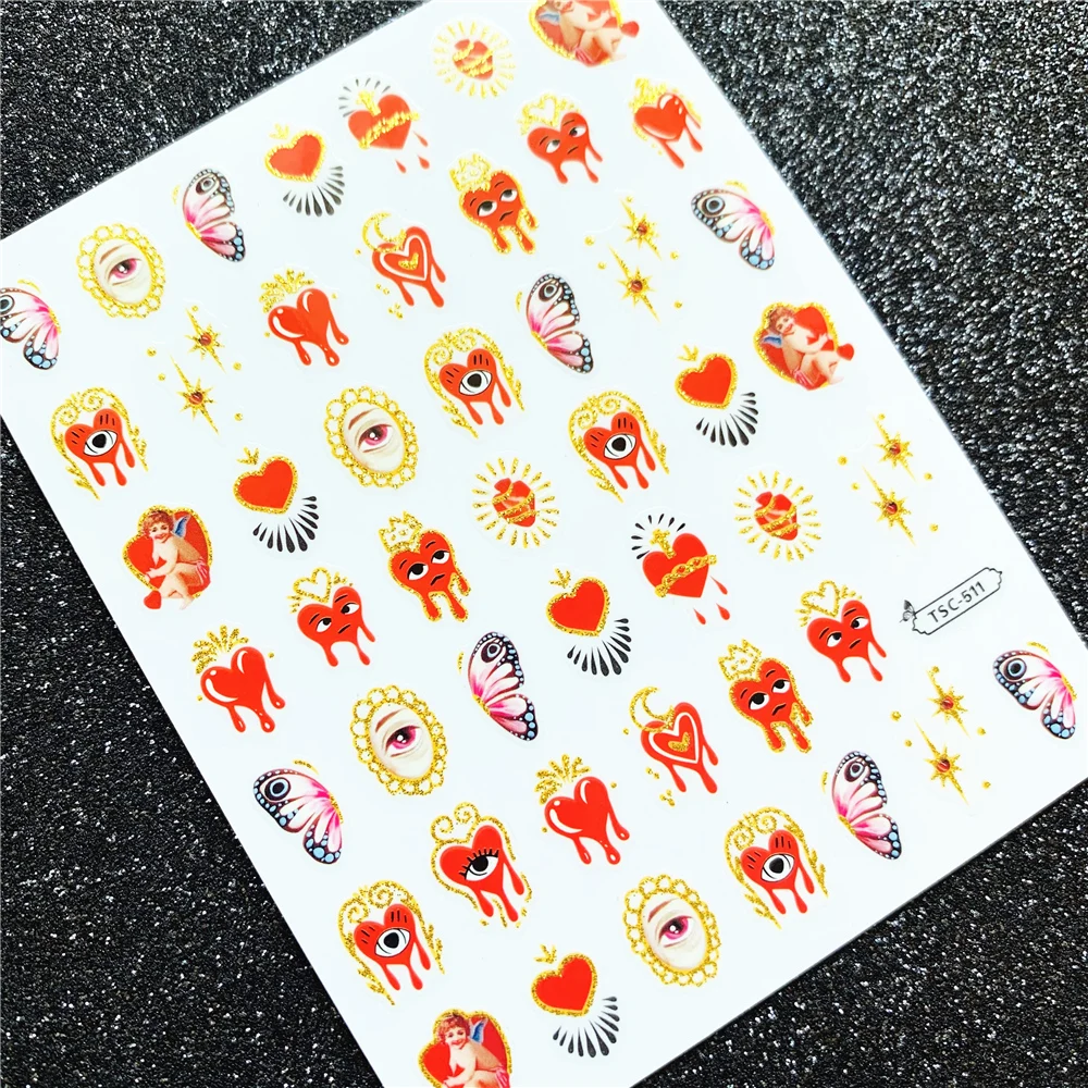 TSC series  TSC-513-516 3D Colorful Bow Nail art Nail sticker decoration tool Sliders For Nail Decals