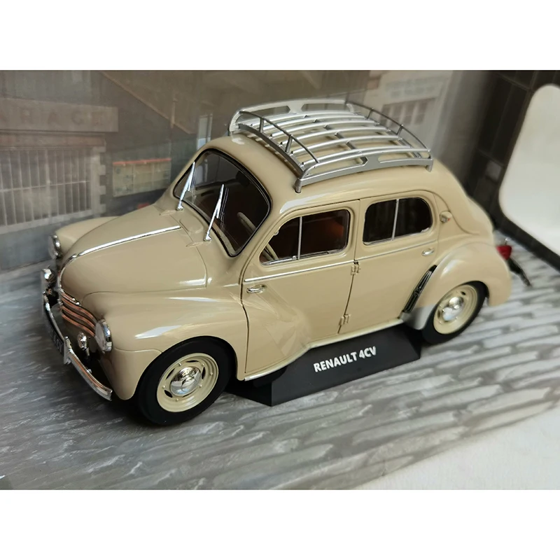 1:18 SOLDO skala 4cv 1956 4CV symulacja samochodu aluminiowy Model samochodu odlewana zabawka kolekcjonerskie ozdoby