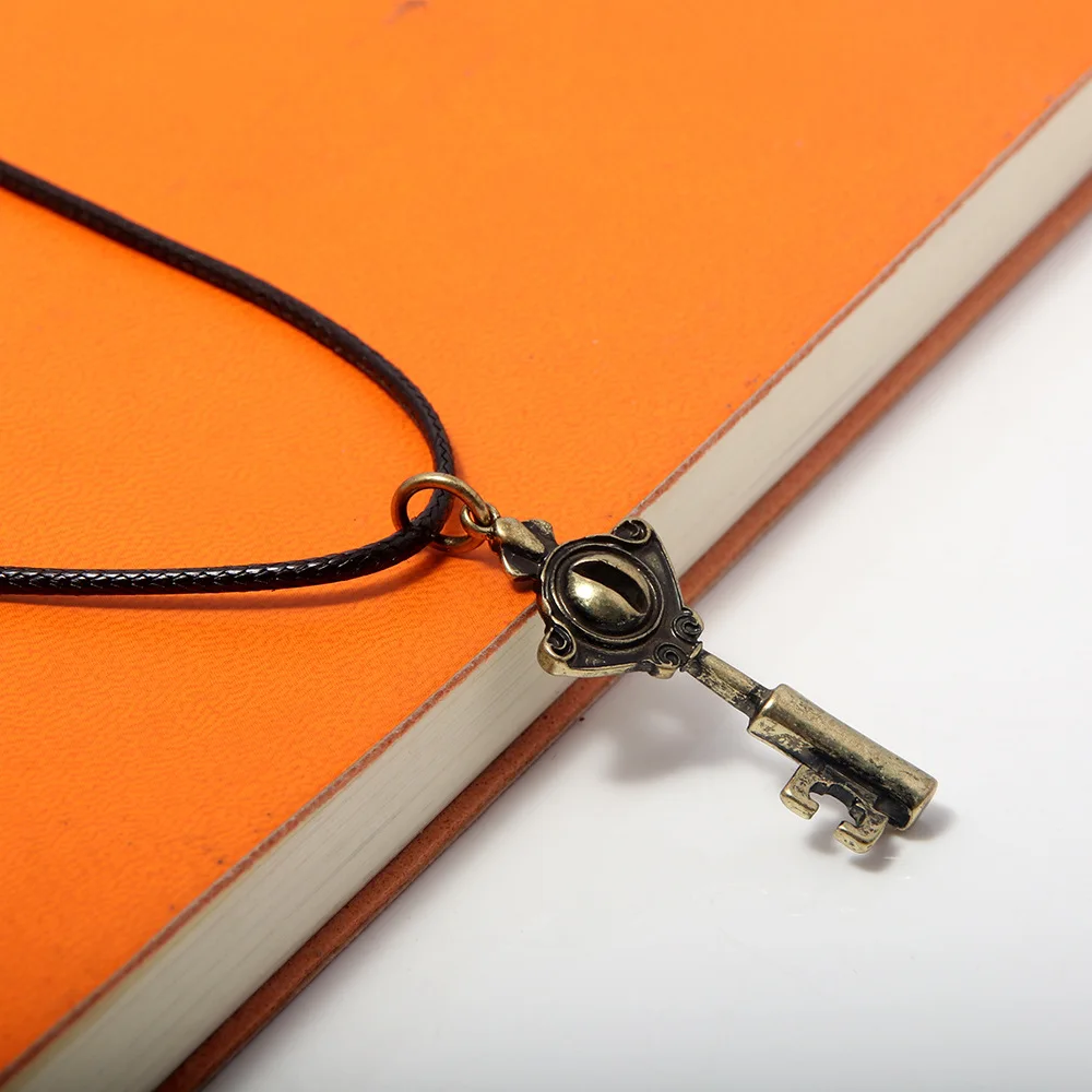 جديد أنيمي البومة البيت قلادة أميتي بوابة مفتاح الرجعية الذهب اللون العين قلادة قلادة للنساء الرجال مجوهرات اكسسوارات #2