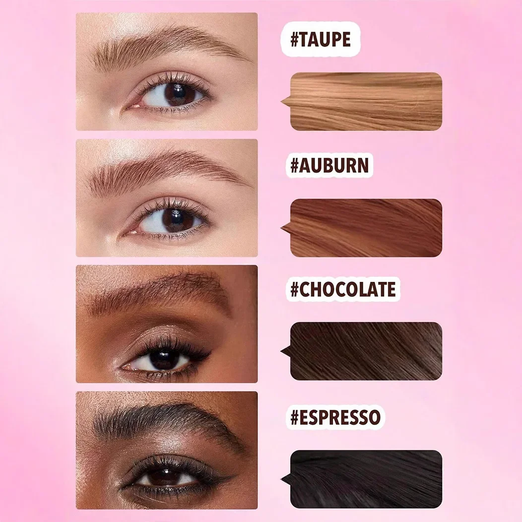 Schuine Vierkante Borstel 3D Wilde Wenkbrauw Kleurstof Potlood Anti-vlekken Waterdicht Taupe Bruin Grote Borstel Haarlijn Wenkbrauwversterkers Crème