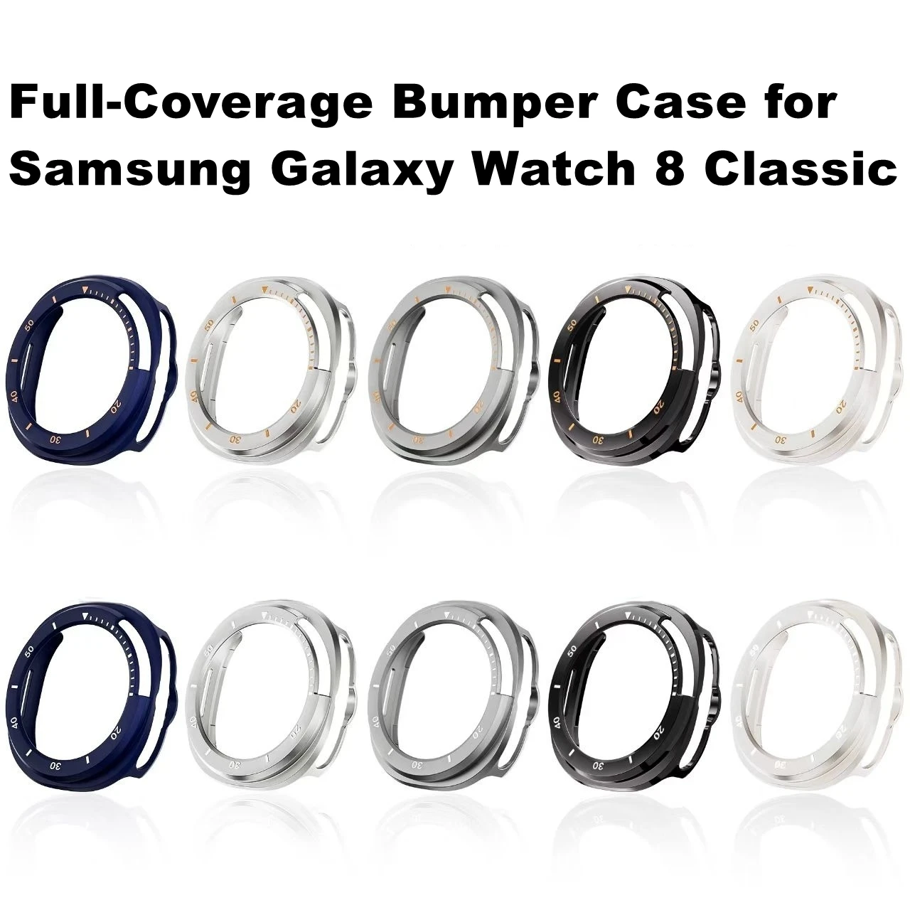 

PC Bumper Case for Samsung Galaxy Watch 8 Classic 46mm,[No Screen Protector]Slim Shockproof Cover for Samsung Watch 8 Classic 46