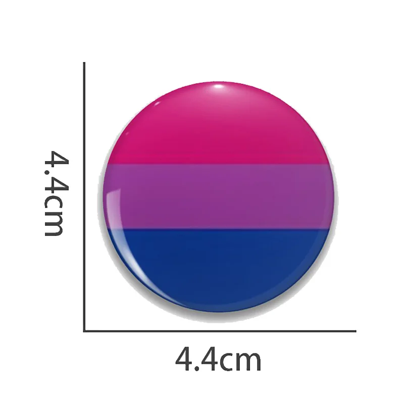 LGBT Tinplate Badges Bisexual Pride Flag Brooches Cute Cat Heart Symbol Pins Fashion Lapel Backpack Jewelry Customize Gifts