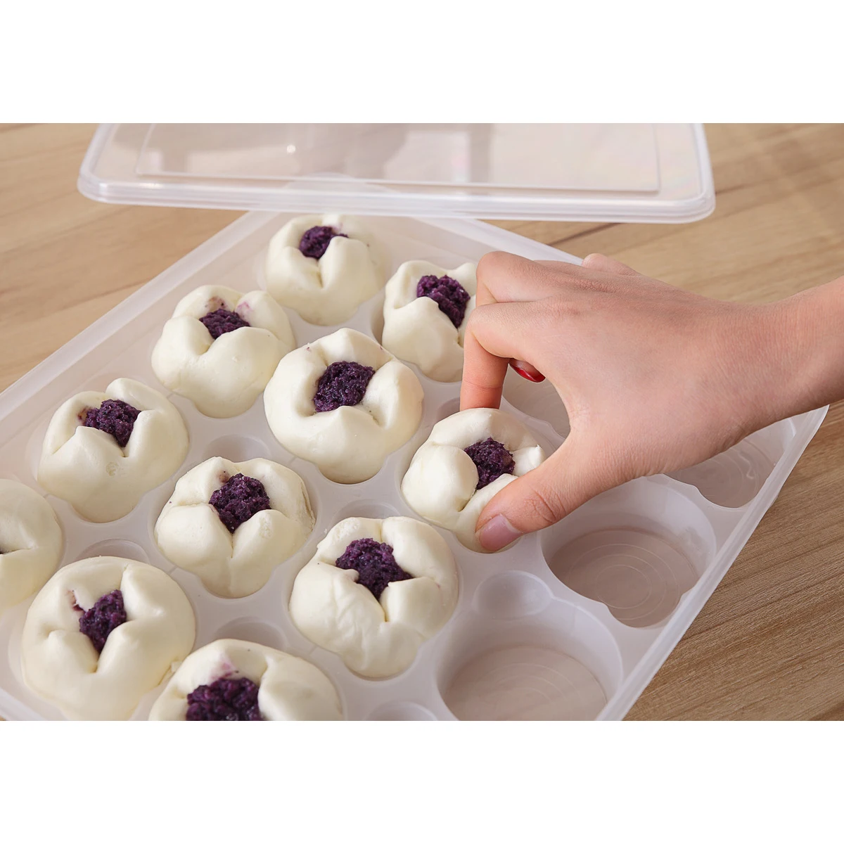 

Cupcake Storage Container Food Grade Pp 16 Cavity Tight Moistureproof Transparent Dishwasher Safe For Party Picnic