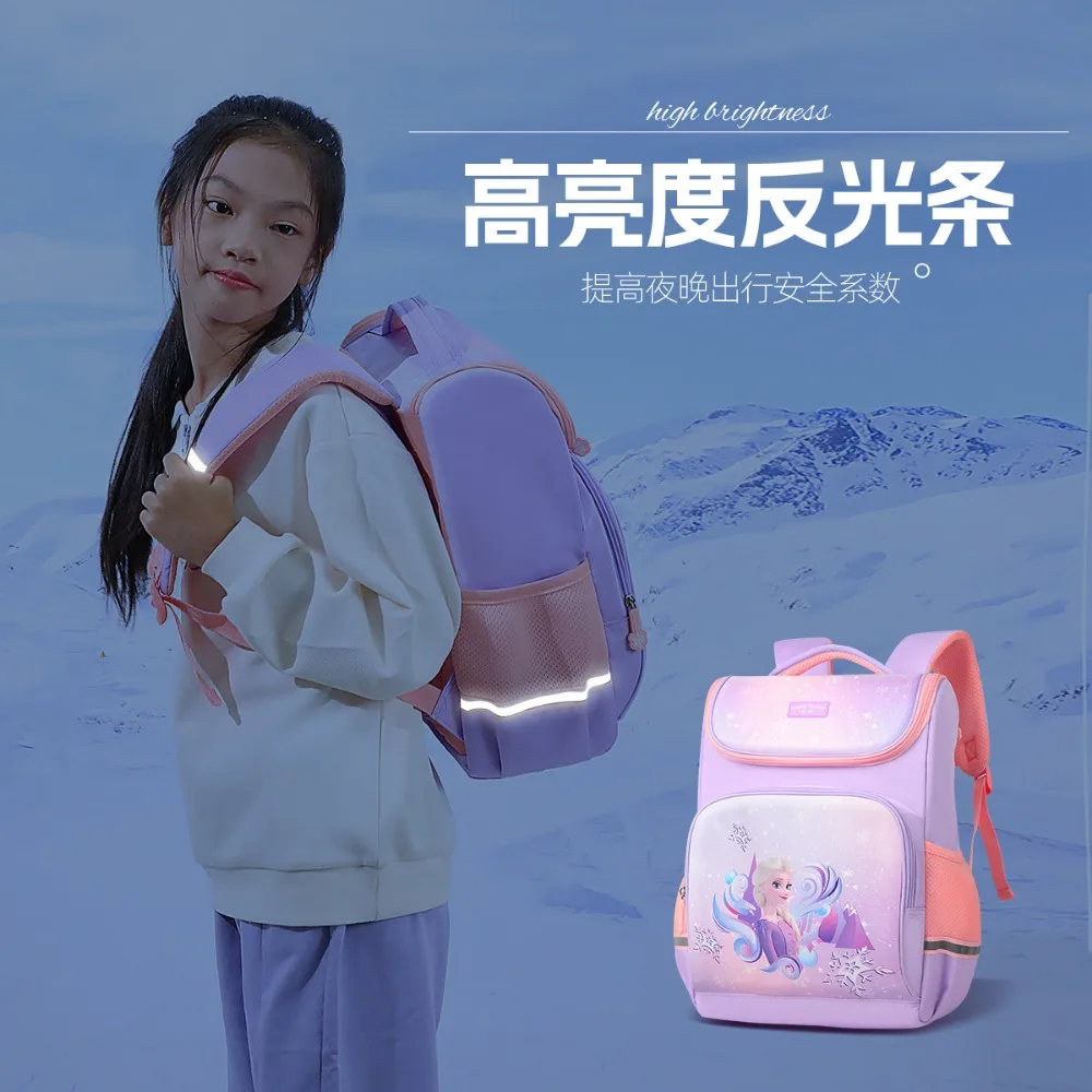 Ransel anak perempuan, Disney Frozen Wonder 2023, ransel ringan kelas 1-3, gambar karakter Elsa disukai oleh anak perempuan