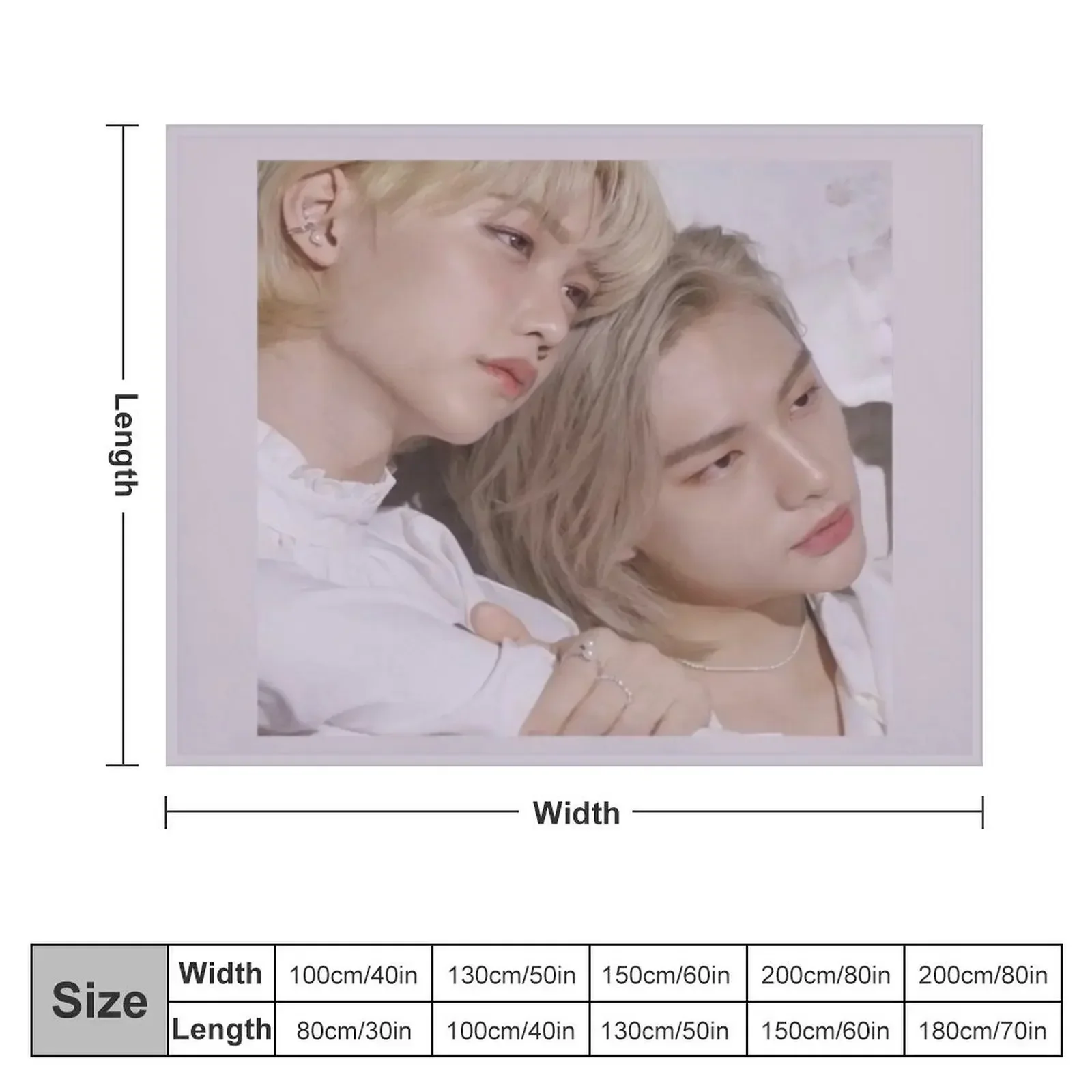 Hyunjin and Felix Throw Blanket valentine gift ideas Weighted halloween Picnic Blankets