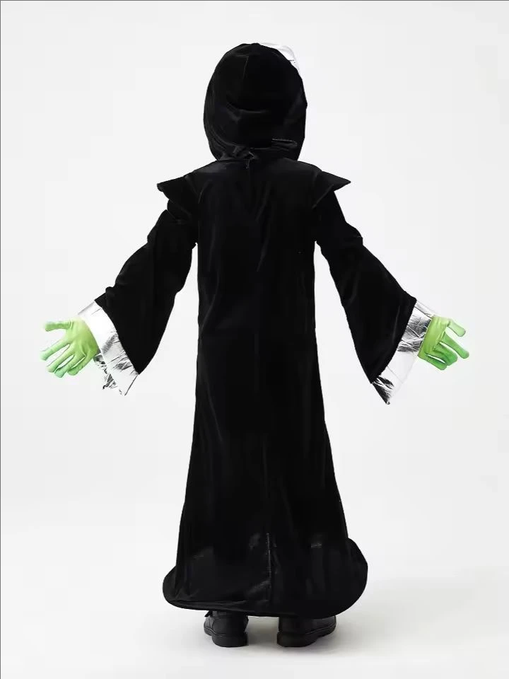 New Green ET Alien Lord Costume Cosplay For Evil Witch Horror Scary Mask Suit Halloween Costume For view 3