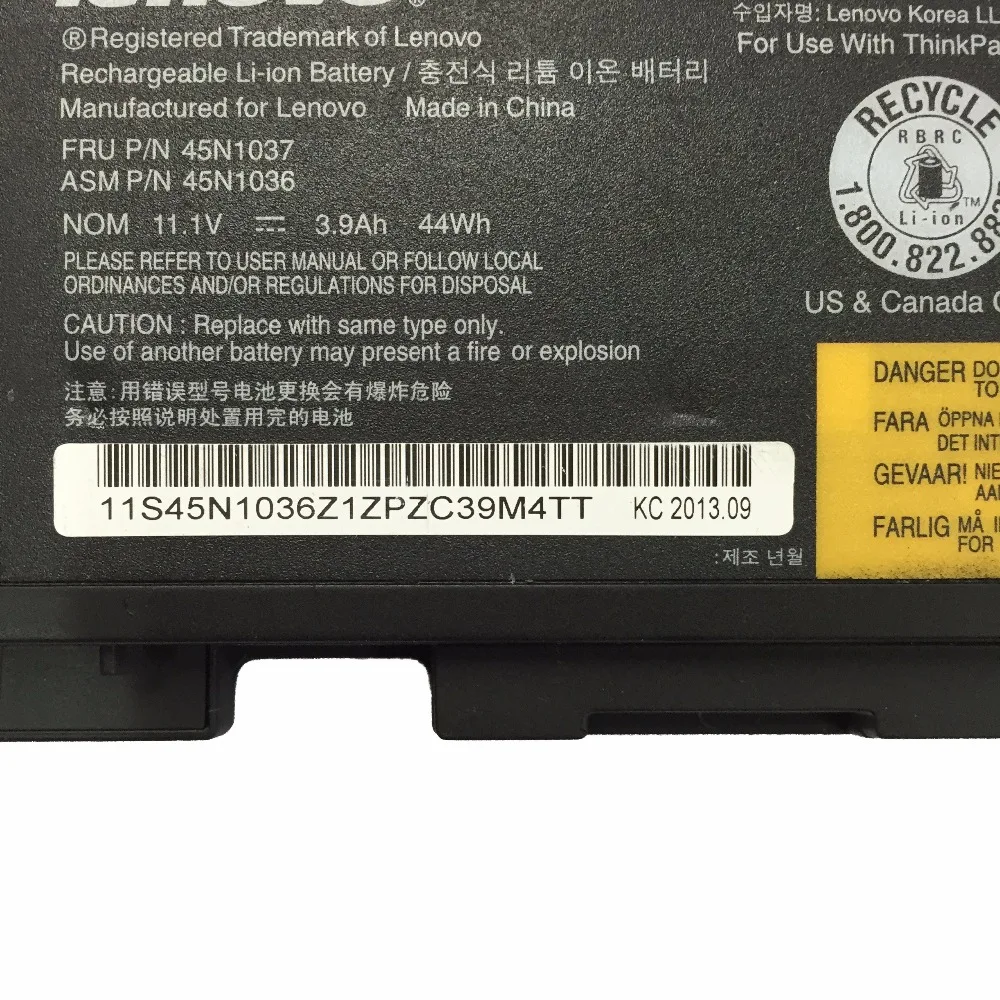 Imagem -03 - Original Novo T430s T420s Bateria do Portátil para Lenovo Thinkpad 45n1036 45n1037 45n1038 0a36309 11.1v 44wh