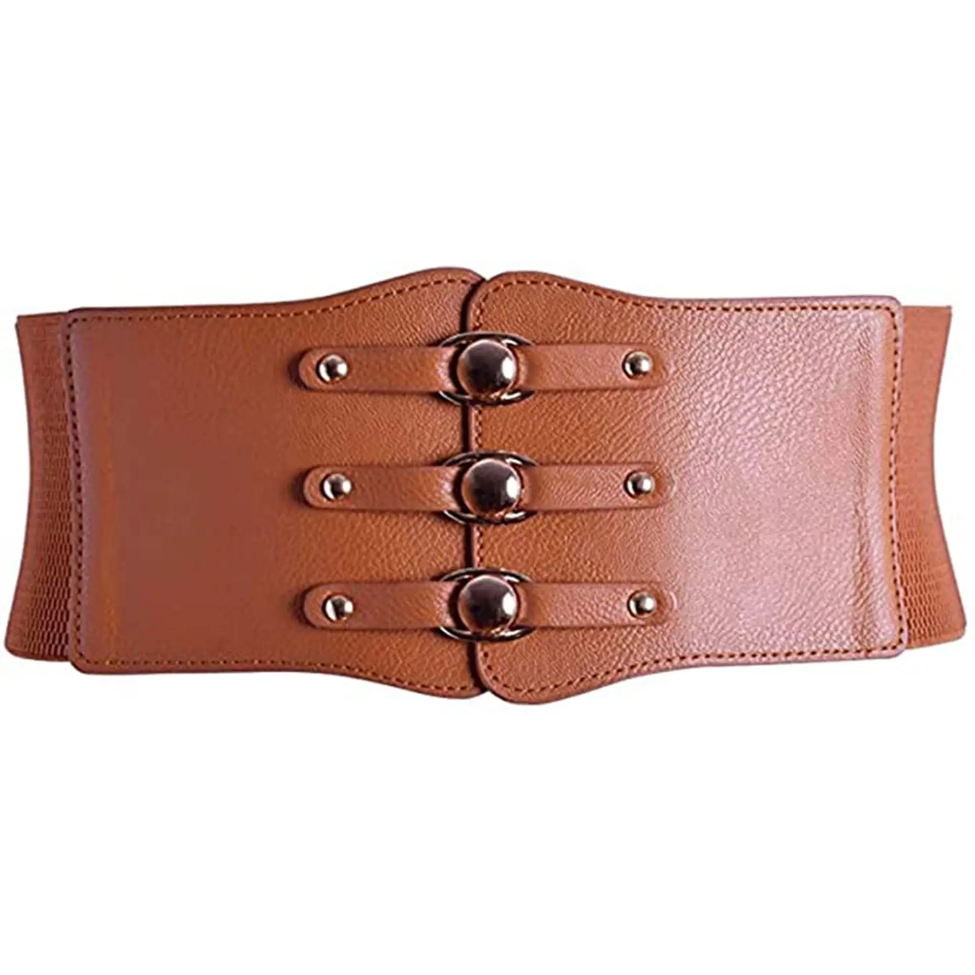 الكورية مشبك معدني التخسيس الجسم كل مباراة الإناث واسعة حزام تنورة زينة مرونة الخصر حزام بولي Leather الجلود Cummerbund