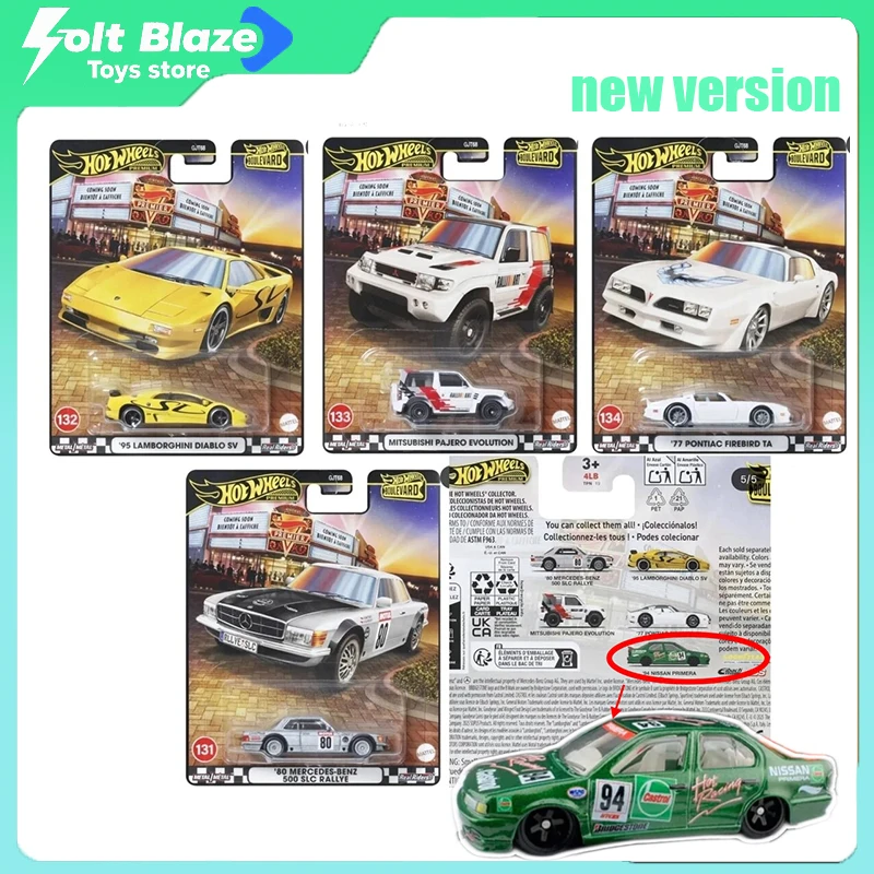

Hot Wheels 2025 Boulevard 27 Car Culture Series Модель автомобиля 1/64 Набор 5 шт. Benz Lamborghini Pajero Nissan Модель автомобиля из сплава Подарок для мальчика