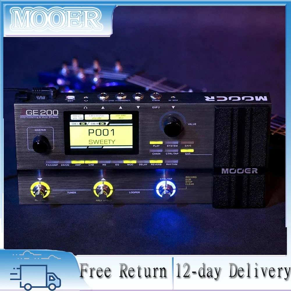 

GE200 Amp Modelling Multi-effects Pedal 55 Amplifier Models 70 Effects 52 Second Looper 40 Drum Patterns 26 Speaker Cab