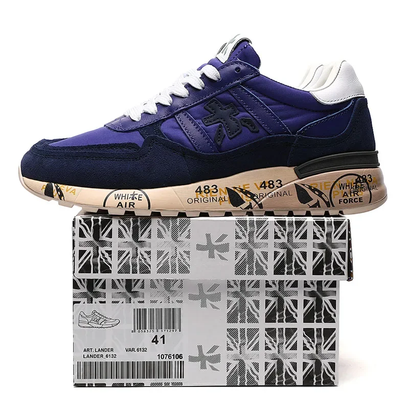 Premiata tênis masculino original nova geração design de luxo couro genuíno respirável multi-cor elemento tenis sapatos casuais