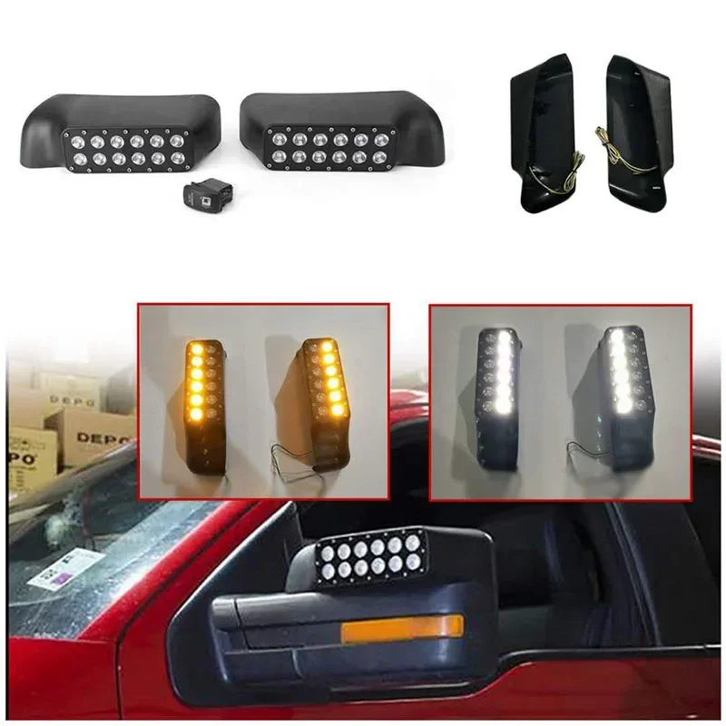 

09-14 Ford F-150 rearview mirror Ford F150 Raptor modified LED rearview mirror pickup styling Accessories