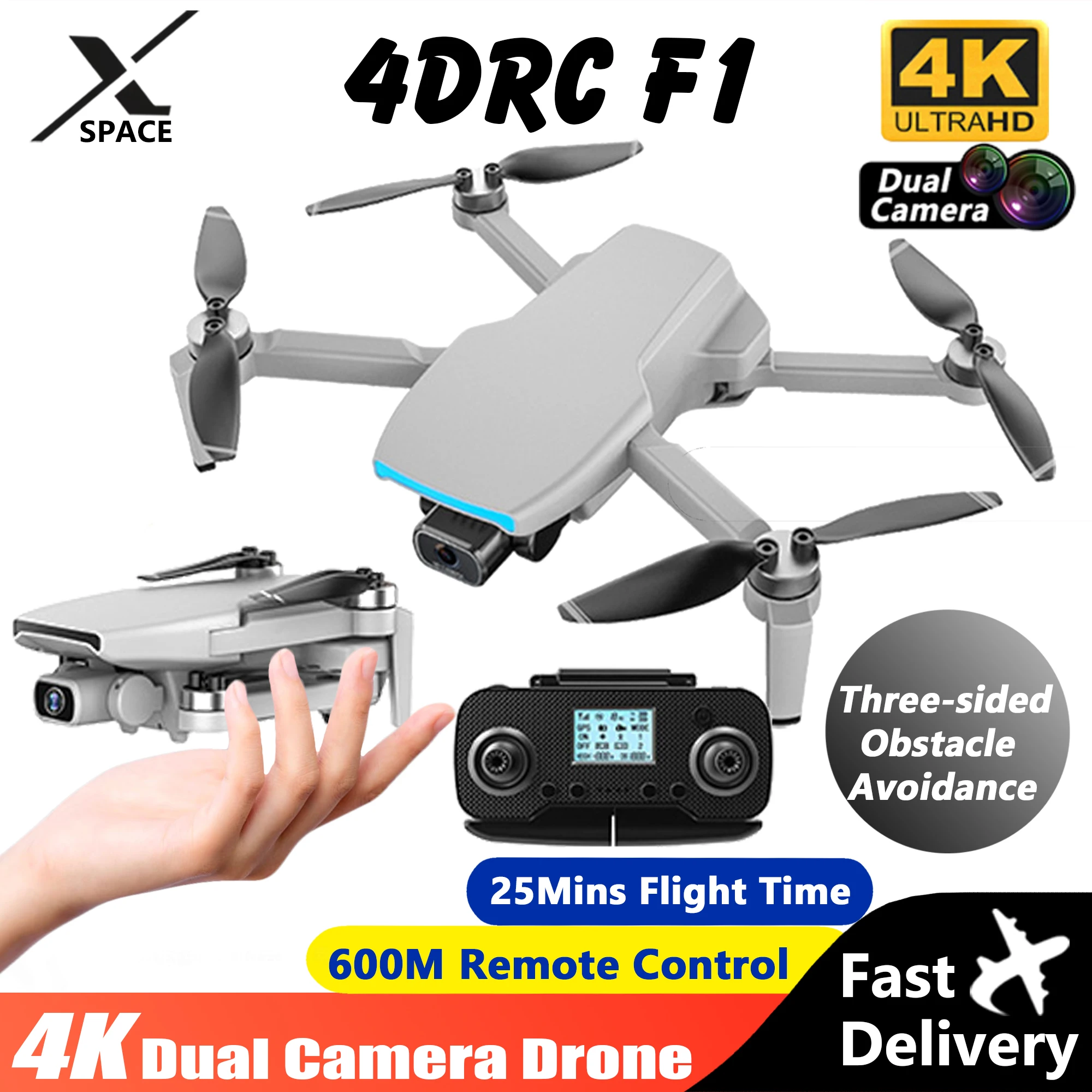 4DRC F1 GPS Drone 4K Professional Dual Camera 1000M Image Transmission Brushless Motor Foldable Quadcopter RC Dron Kid Gift Toy