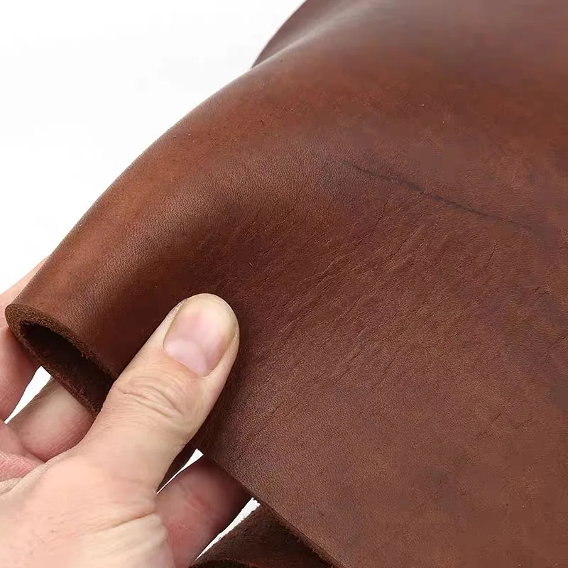 Brown Oily 4.5mm Thick Stiff Head Layer Waist Belt, Industrial Pad, Real Cowhide Material, Knife Sheath, Traction Rope