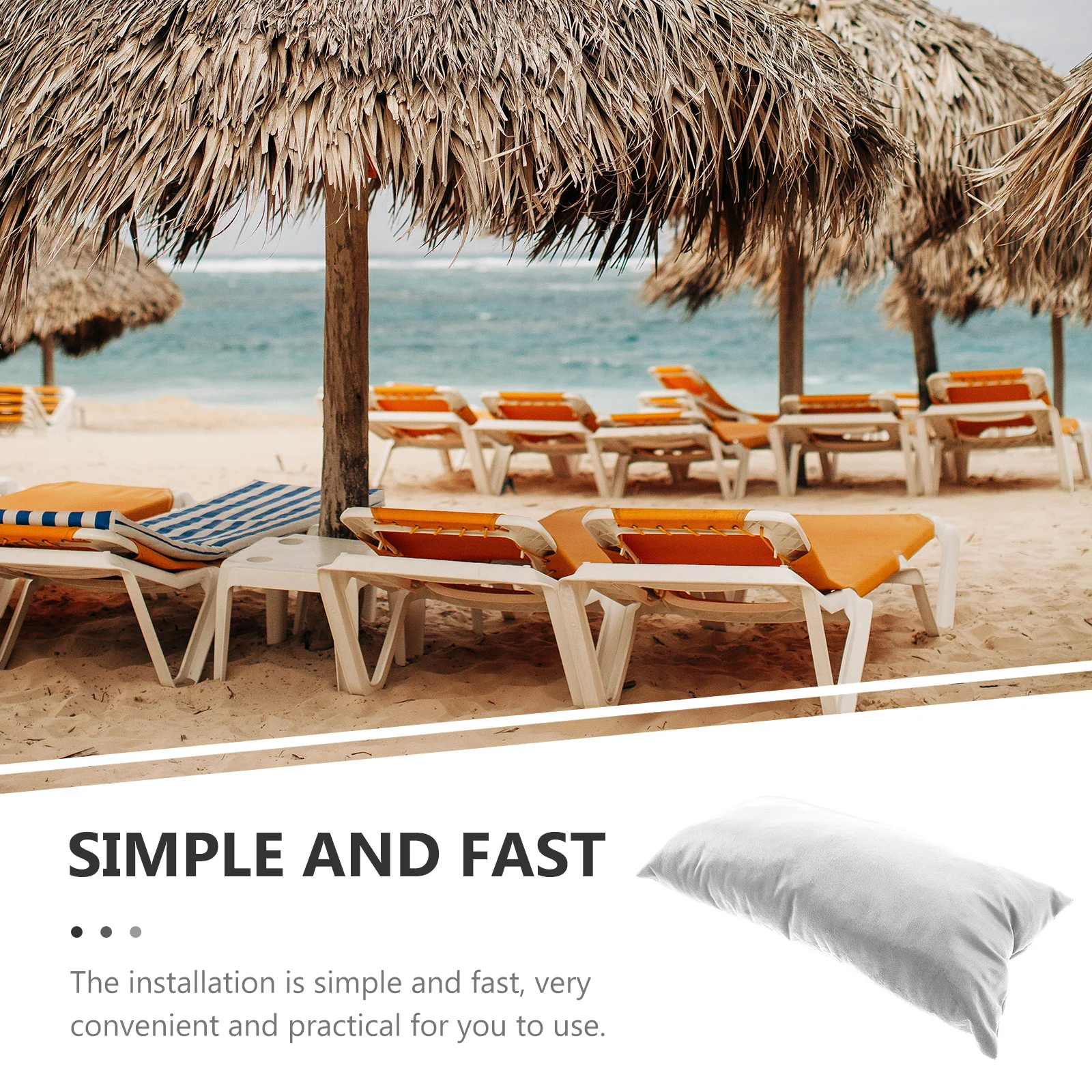 

Head Pillow For Beach Chair Headrest Neck Support Foldable Deck Chair Accessory Sunbathing Lounger Pillow Home Use