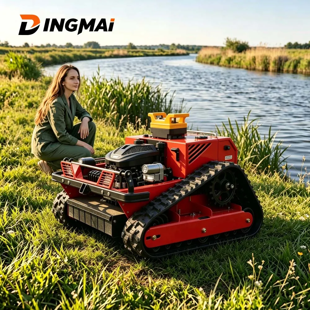 Customized High Efficiency RC Lawn Mower 2L Fuel Tank Low Consumption For Church Yard Temple Garden Memorial Lawn Care