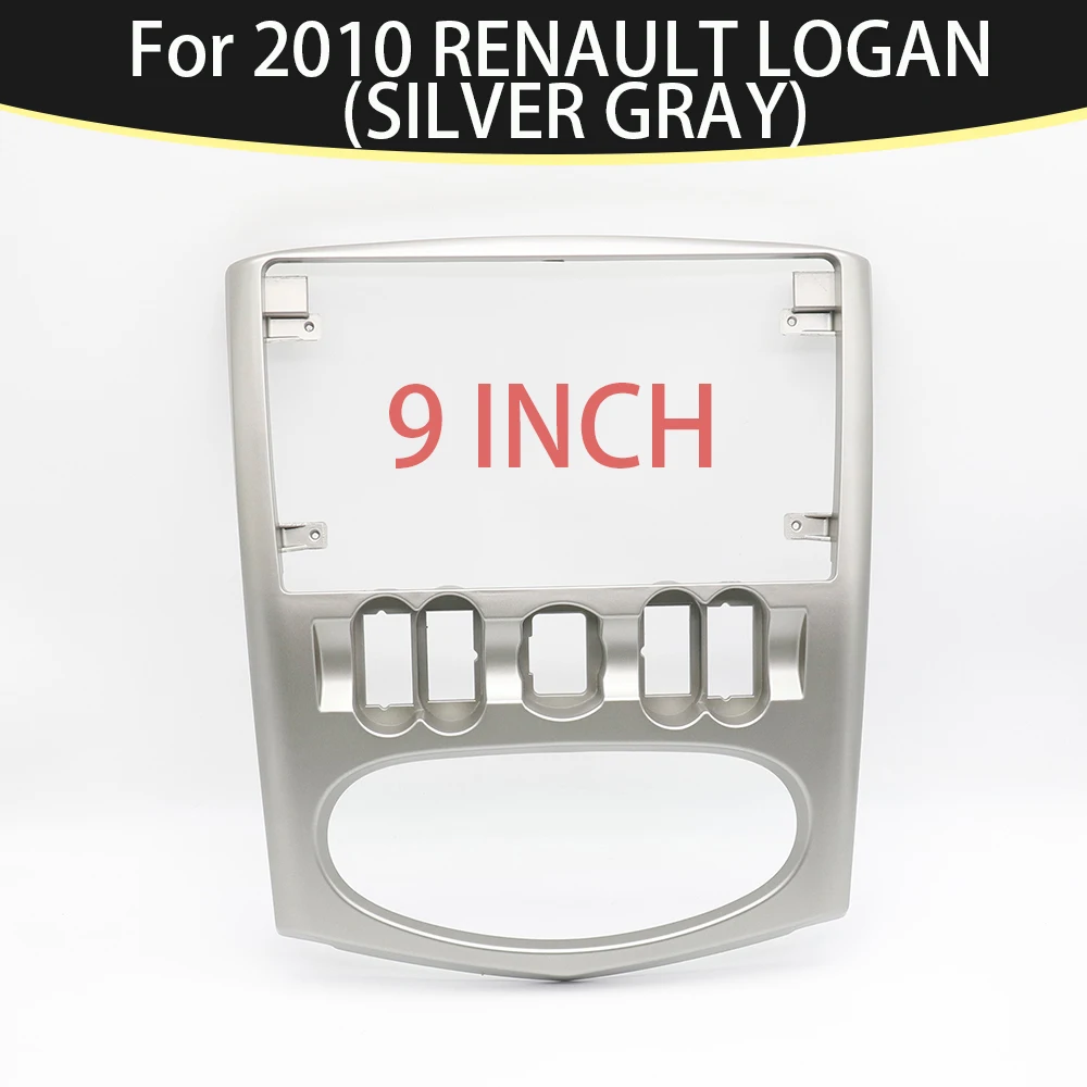 

2 Din 9 Inch Car Radio Installation DVD GPS Mp5 ABS PC Plastic Fascia Plane Frame for 2010 RENAULT LOGAN FRAME Dash Kit