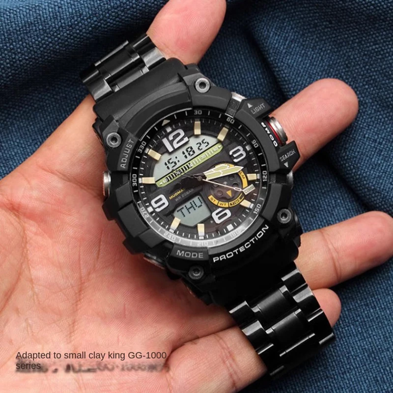 ل كاسيو G-SHOCK 5561 GWG-100 5476 GG-1000 5562 GSG-100 تعديل حزام الساعات ليتل الطين الملك سوار الفولاذ المقاوم للصدأ حزام ساعة اليد