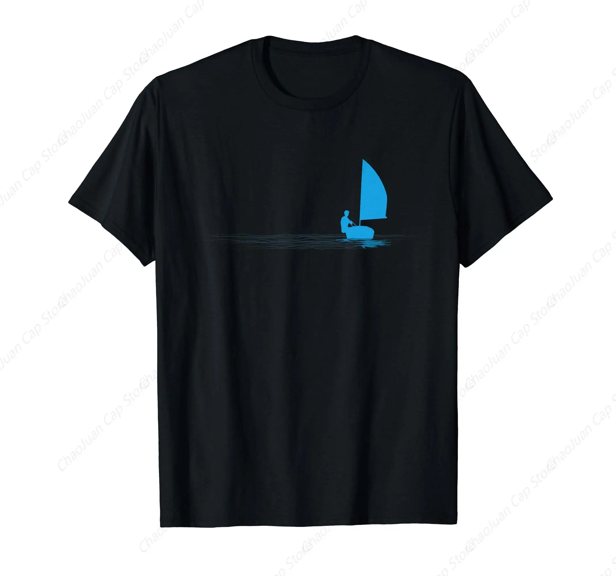 Opti Sailboat Sailing Dinghy Sail Boat Sailor Graphic T-Shirt