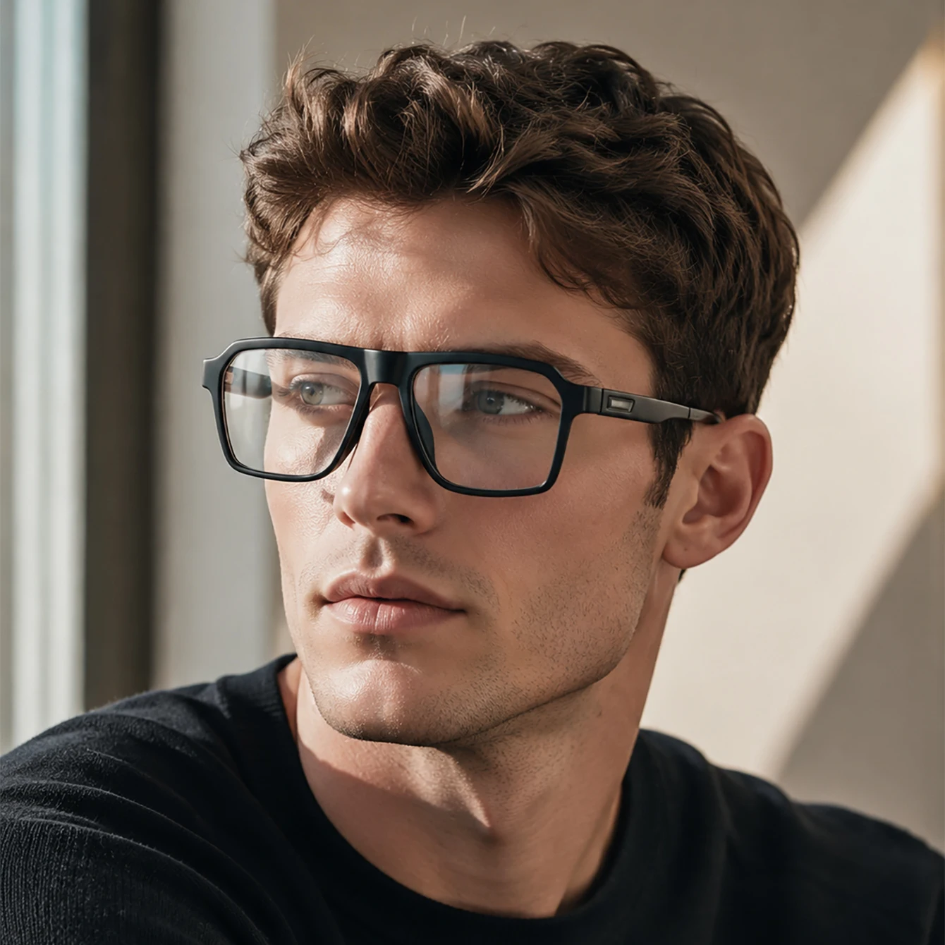 1pc Unisex Square Blue Light Blocking Glasses Multi-Color Anti Eye Strain Computer Eyeglasses for Daily Office Casual Wear