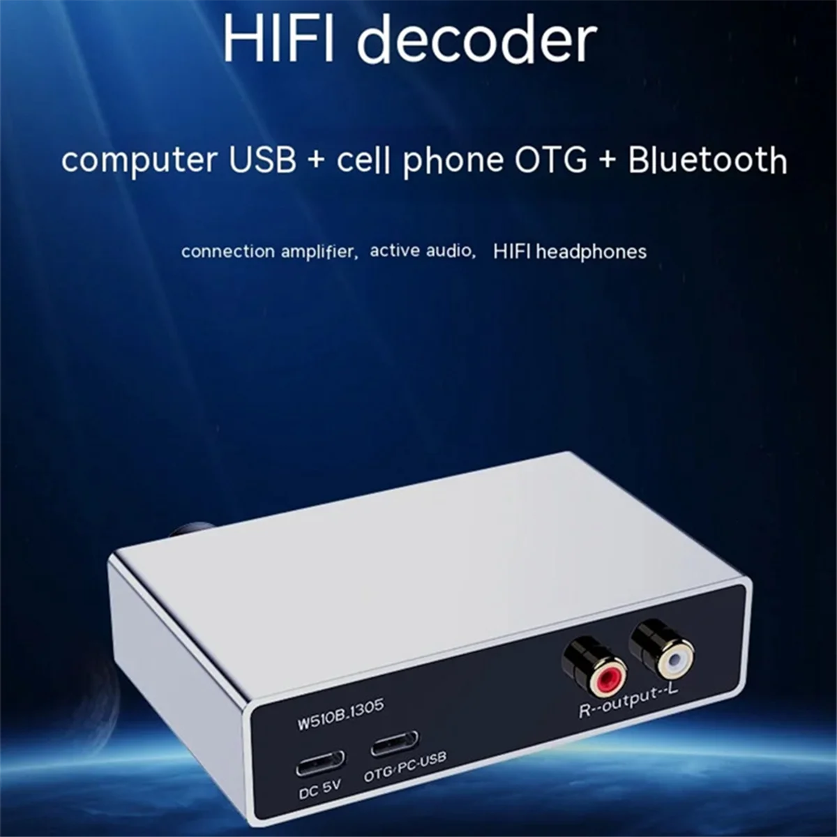 POP-lBluetooth amplificateur Audio décodeur ordinateur externe USB carte son décodage écouteur Wifi