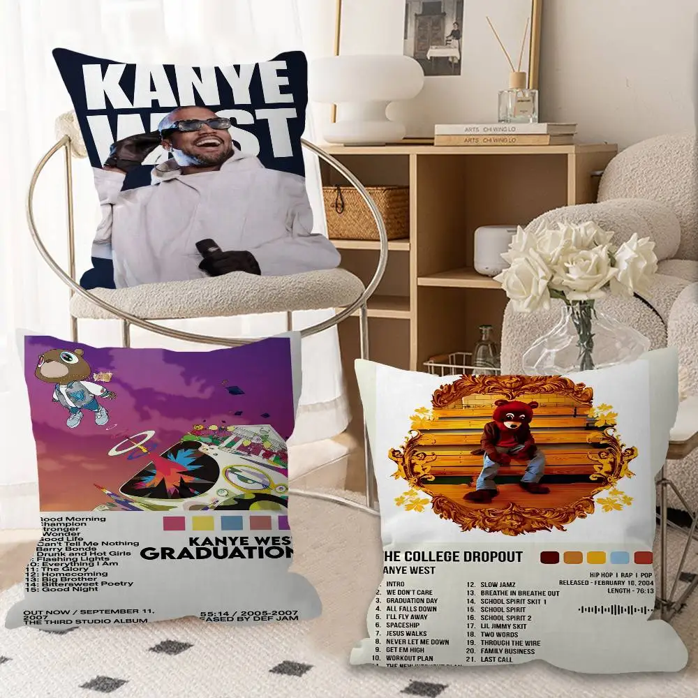 

Rapper Hip Hop Pop Singer Kanye West Personalized Pillow Cover Kids Bedroom Wild Party Decor Pillowcase kid Gift
