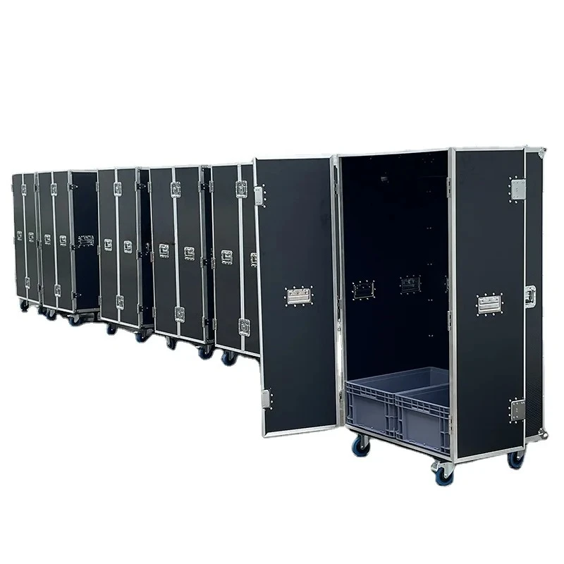 

Twin Door Waterproof Mobile Wardrobe Road Flight case for Equipment Storage