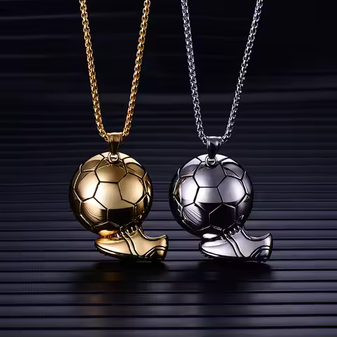 Charm Football Soccer Boots Shoes Basketball Pendant Necklace Men Boy Children Gift Necklaces Sporty Style Association Jewelry