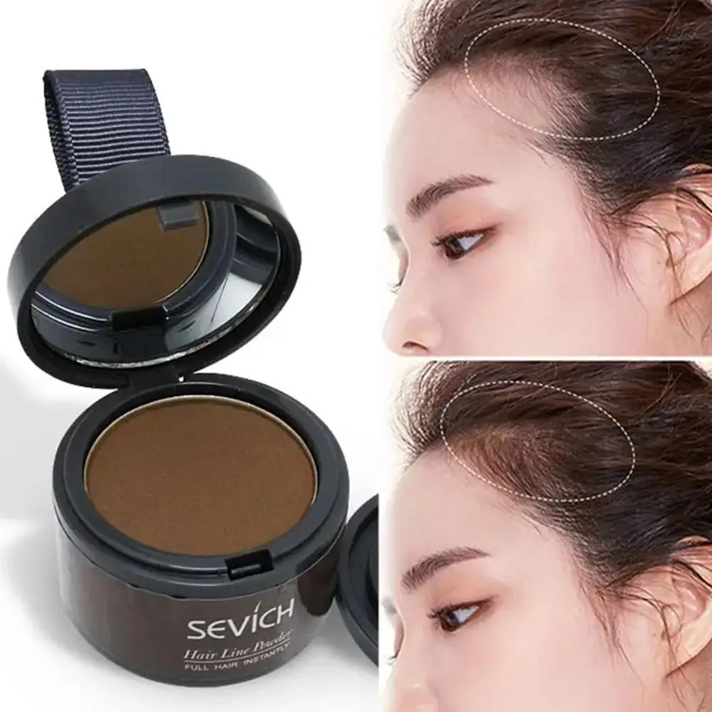 Polvo de relleno de reparación de rayita negra con soplo Sevich, polvo fino esponjoso Pang Line Shadow polvo para la frente, corrector de maquillaje para el cabello