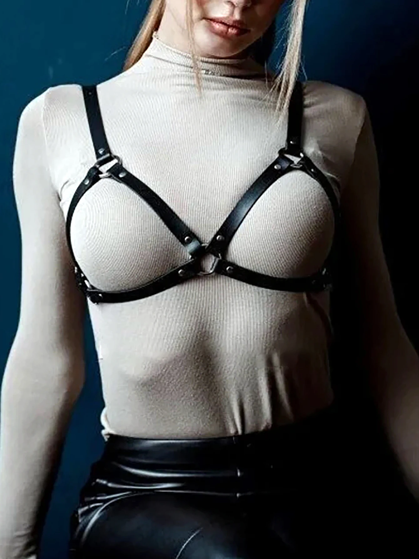 เข็มขัดหนัง PU สไตล์โกธิคสำหรั - Leather Work Harness บทวิจารณ์และราคา