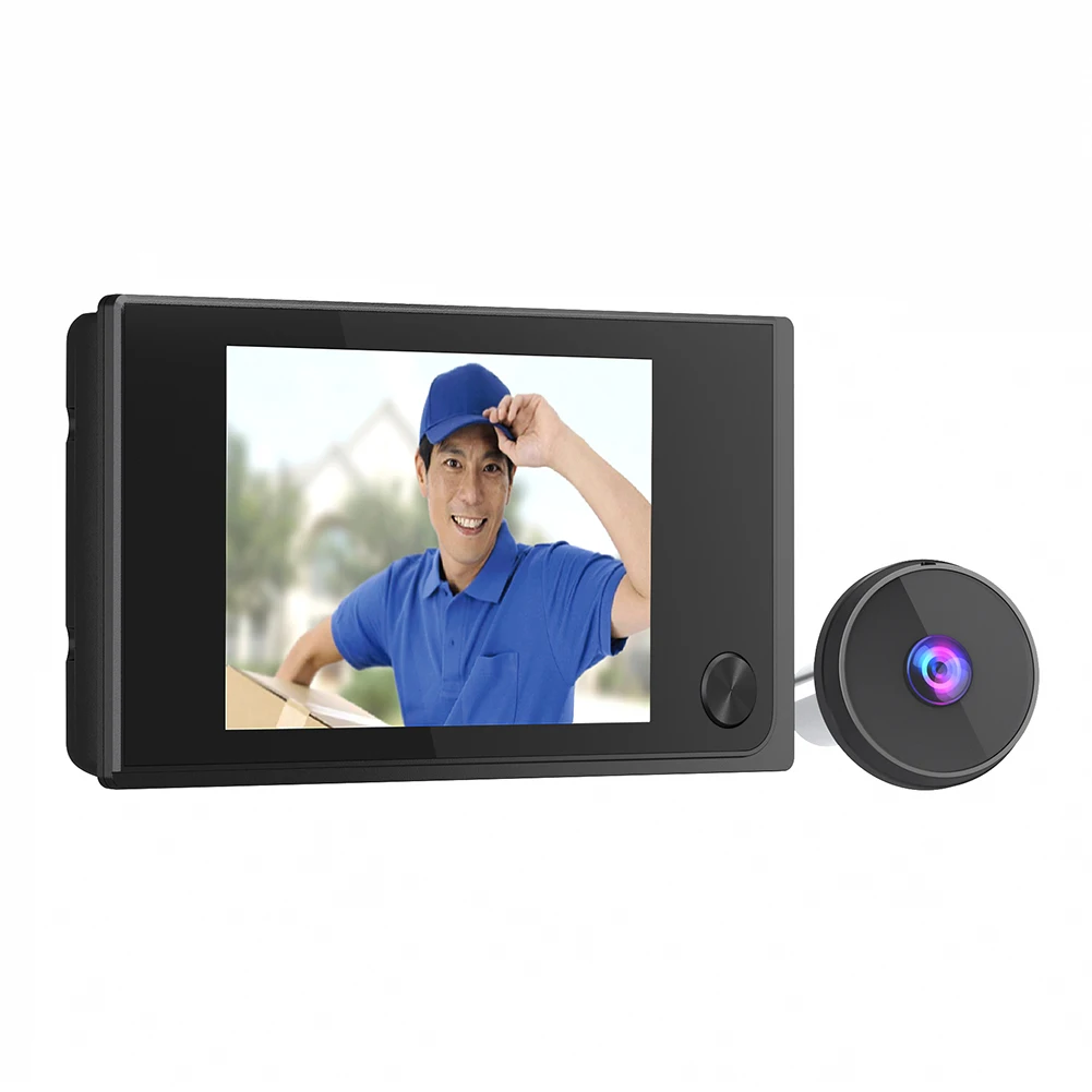 

3.5 Inch Peephole Door Video Camera 120° Wide View Angle 1MP Wireless Video Doorbell Cat Eye Door Bell for Home Security System