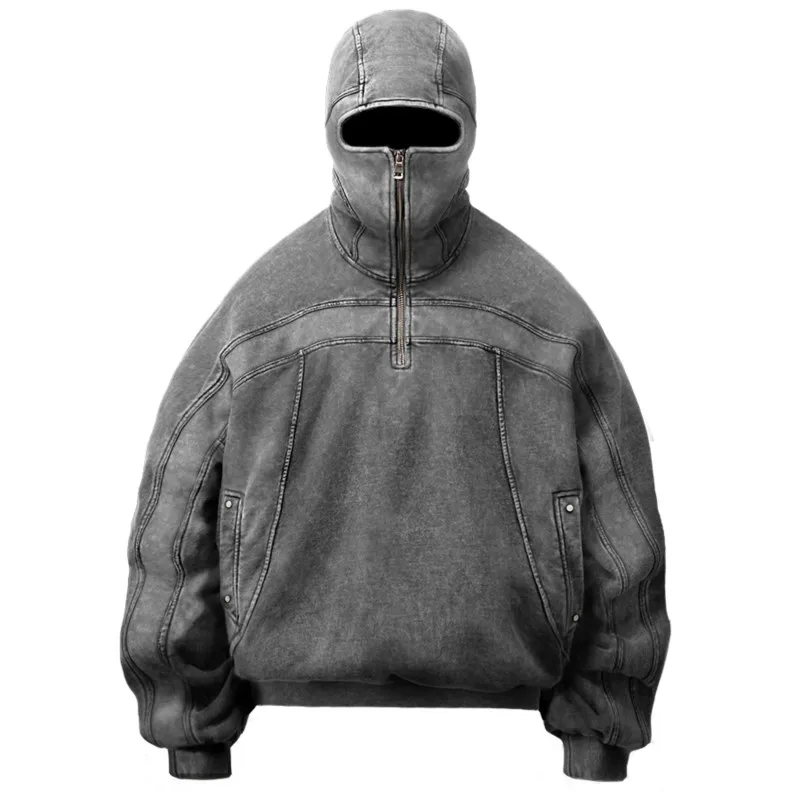 

Spliced Techwear Style Clothes For Women Deconstructed Hoodie For Men Fall Coat
