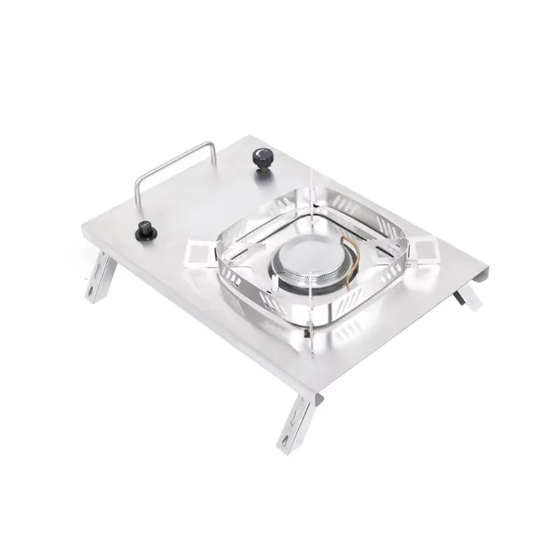 

【Best-selling】IGT Portable Outdoor Camping Stove Stainless Steel Windproof Automatic Foldable for Propane Butane Fuel