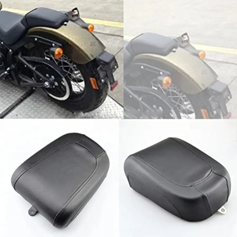 

Motorcycle Black Leather Rear Passenger Pillion Seat Fit for Harley FLSTSB Softail Cross Bones 2008 2009 2010 2011