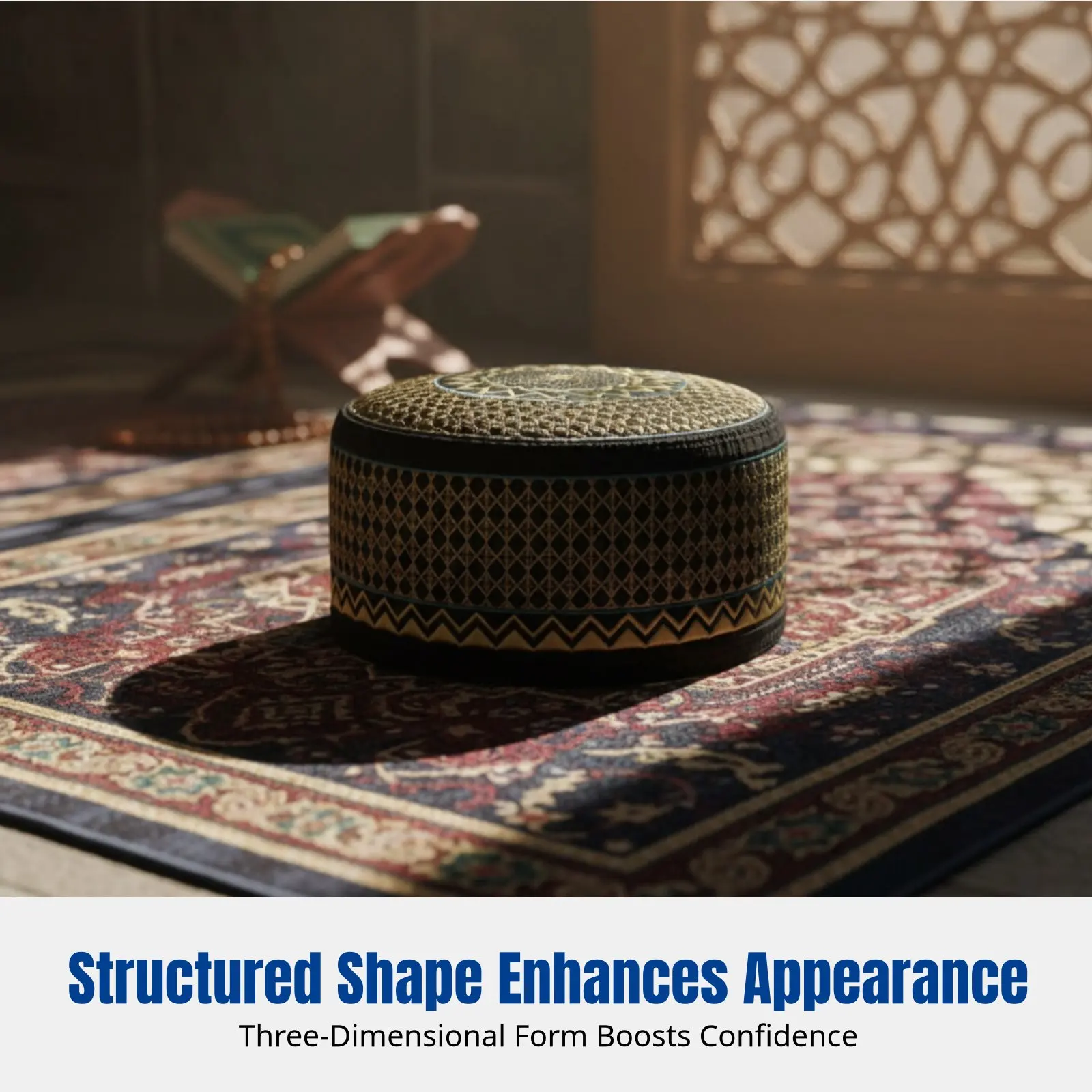 

Мужская мусульманская молитвенная шапочка, этническая хлопковая шапка, с компьютерной вышивкой, в традиционных цветах