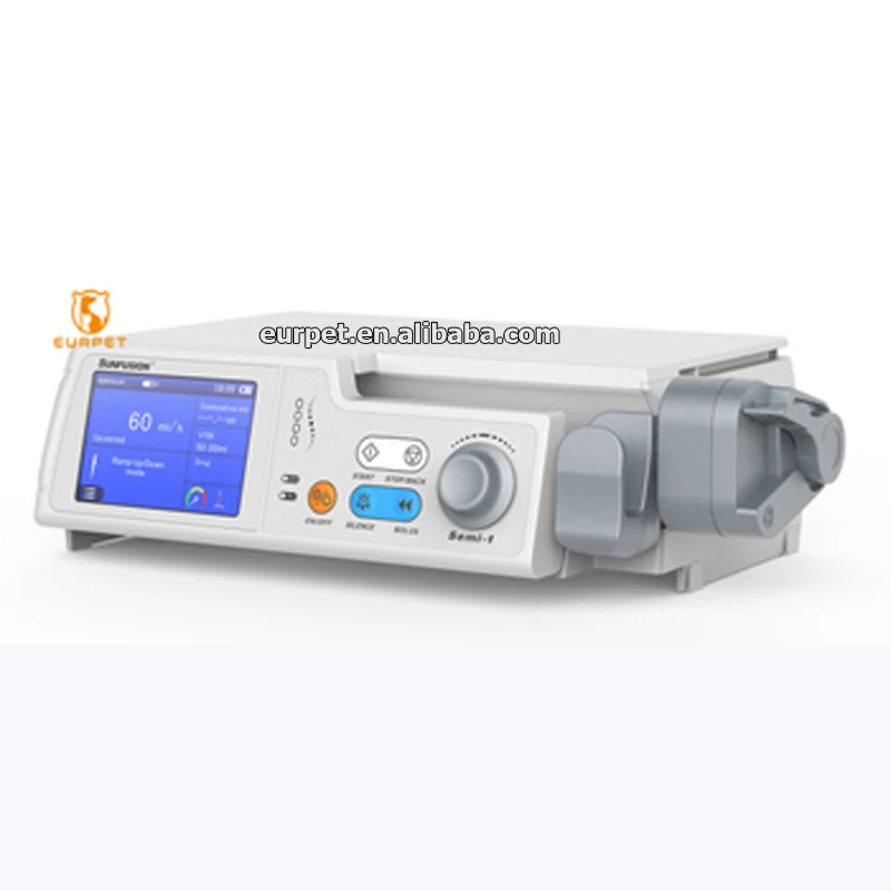 

EURPET Good Quality Factory Price Medical Hospital Equipment Large Lcd Screen Portable Electric IV Infusion Pump