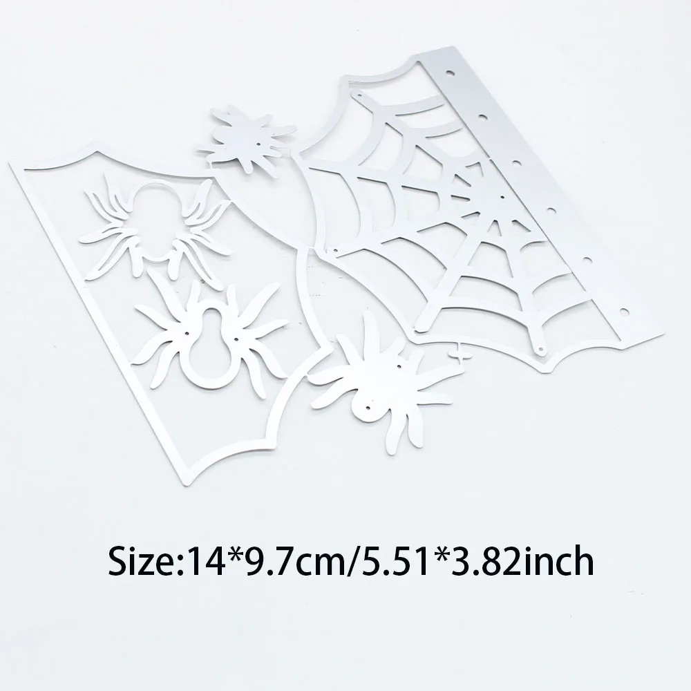 KSCRAFT Halloween Spiderweb Mini Album Cutting Dies Stencils for DIY Scrapbooking Decorative Embossing DIY Paper Cards