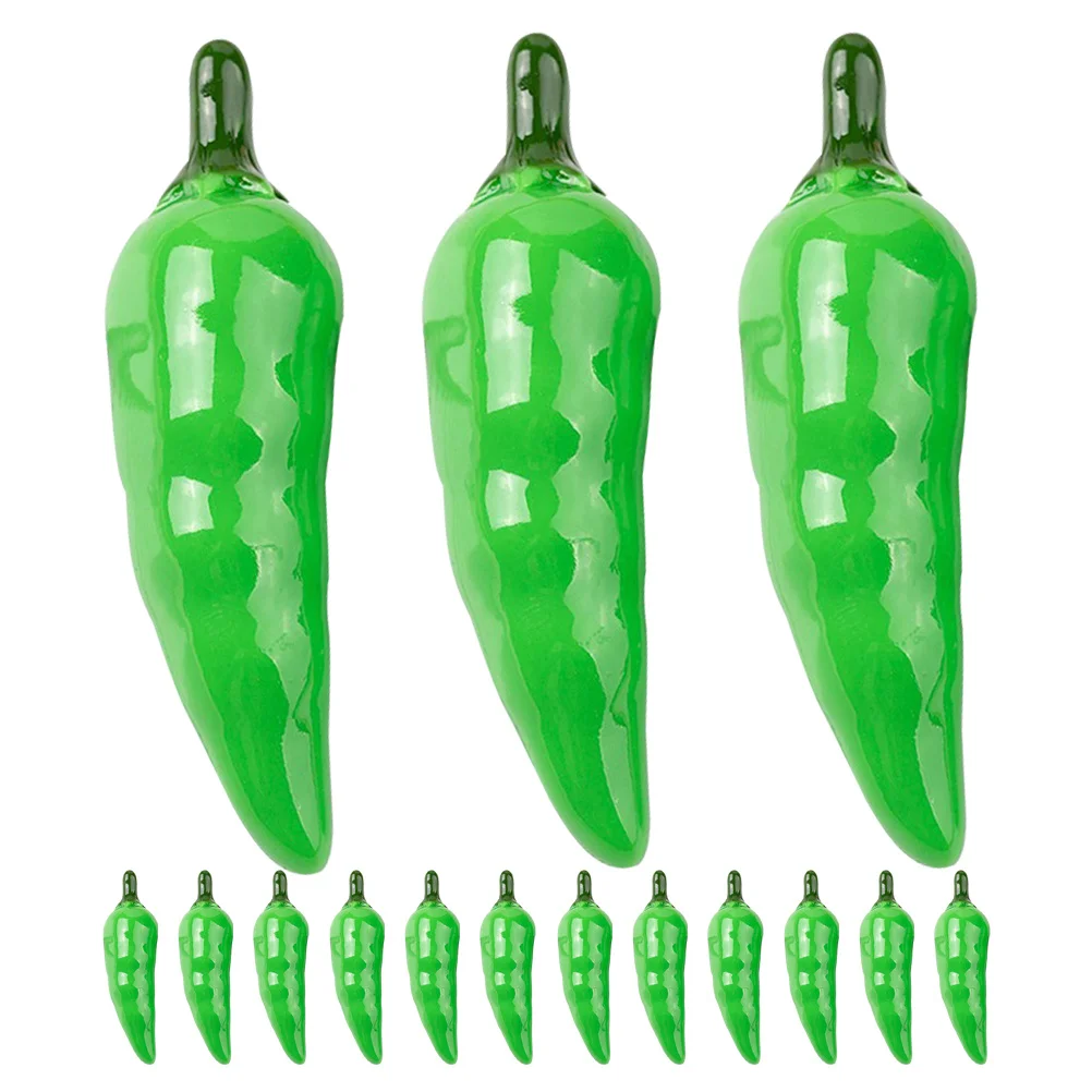 

32Pcs Mini Chili Peppers Artificial Realistic Fake Vegetable Decor for Home Kitchen Restaurant Display Photography Props